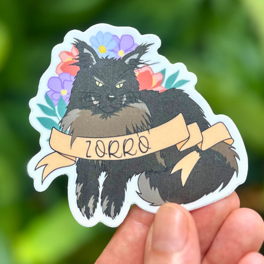 Zorro the Cat Sticker